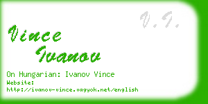 vince ivanov business card